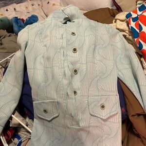 Stylish Blue Patterned vintage dress made in Canada!🇨🇦